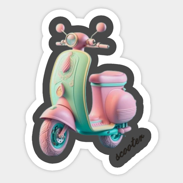 vespa scooter Sticker by positive_negativeart